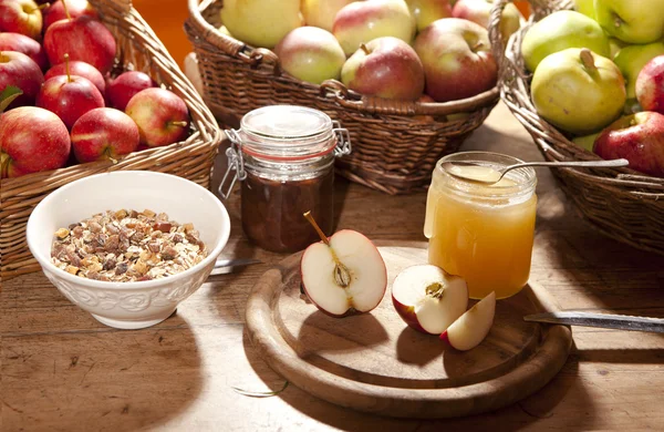 Colazione sana con mele — Foto Stock