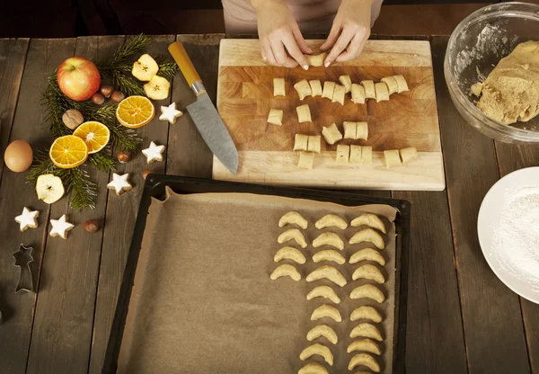 Galletas de vainilla se preparan —  Fotos de Stock