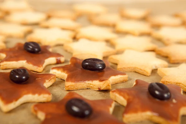 Cookies with coffee grain — Stock Photo, Image