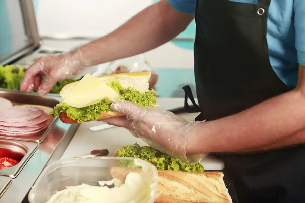 Sandwich mit Käse — Stockfoto