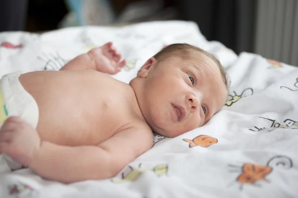 Младенца в детской кроватке — стоковое фото