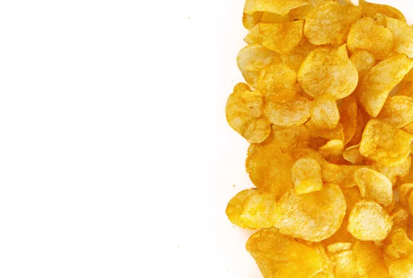 Potato chips on white background — Stock Photo, Image