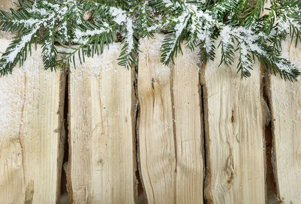 Holz Hintergrund Schnee — Stockfoto