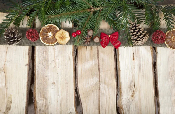 Christmas background with wood — Stock Photo, Image