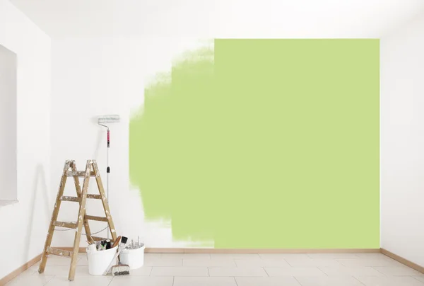 Farbe grüne Wand — Stockfoto