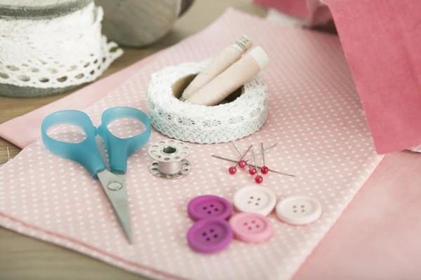 Hobby coser botones — Foto de Stock