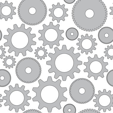 Vektör sorunsuz arka plan gri gears ile tech tarzında