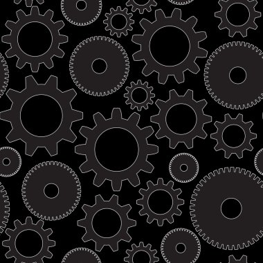 Vektör sorunsuz arka plan gri gears ile tech tarzında