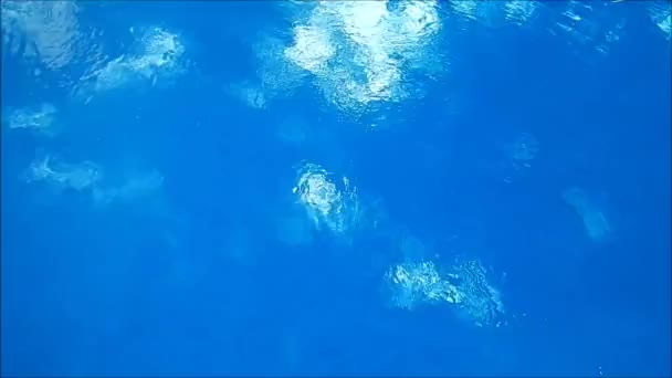 Clouds reflected in a water — Stock Video