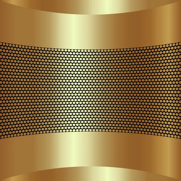 Vector abstract golden background with grille — Stock Vector