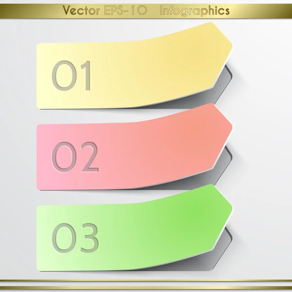 Autocollant flèche vectorielle moderne éléments d'infographie . — Image vectorielle