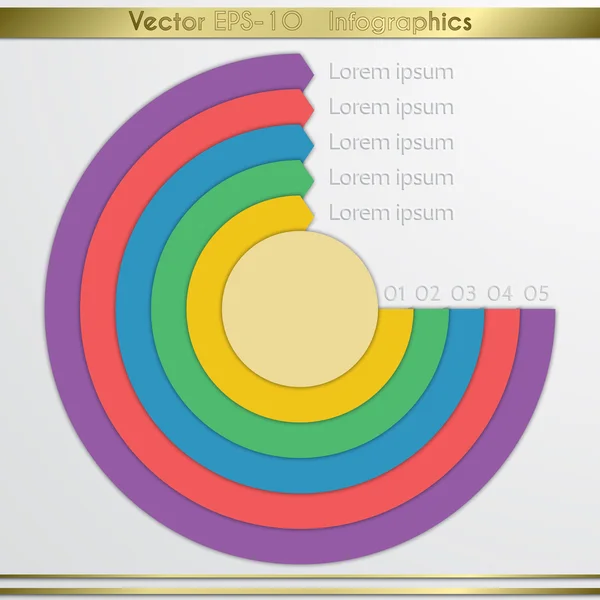 Modern vector circle diagram infographics elements. — Stock Vector