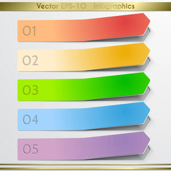 Autocollant flèche vectorielle moderne éléments d'infographie . — Image vectorielle