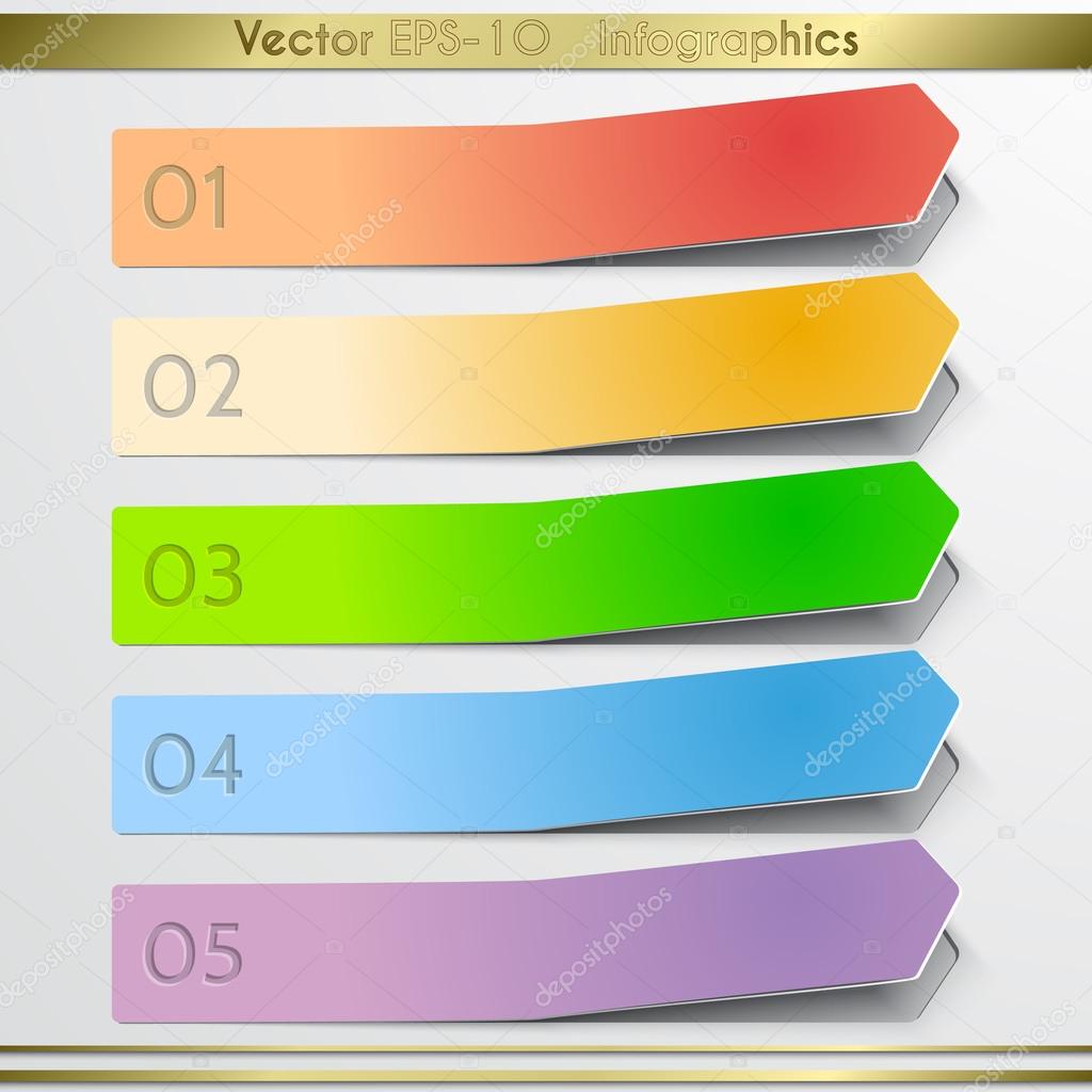 Modern vector arrow  sticker infographics elements.
