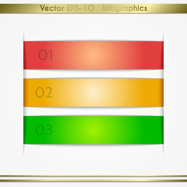 Moderna hoja de papel vectorial infografías lista de elementos con bolsillos — Vector de stock