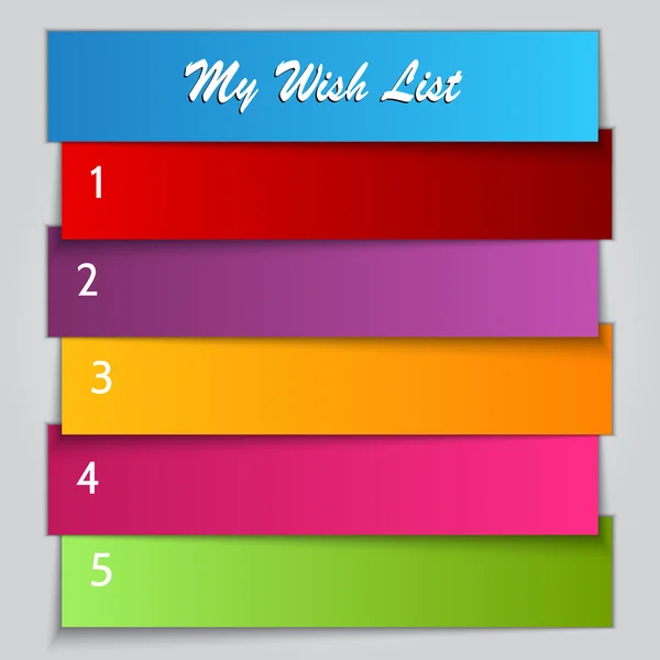 Vektör Hediyelik İstek listesi şablonu