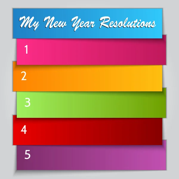 Νέο έτος διάνυσμα ψήφισμα πρότυπο λίστας — Διανυσματικό Αρχείο