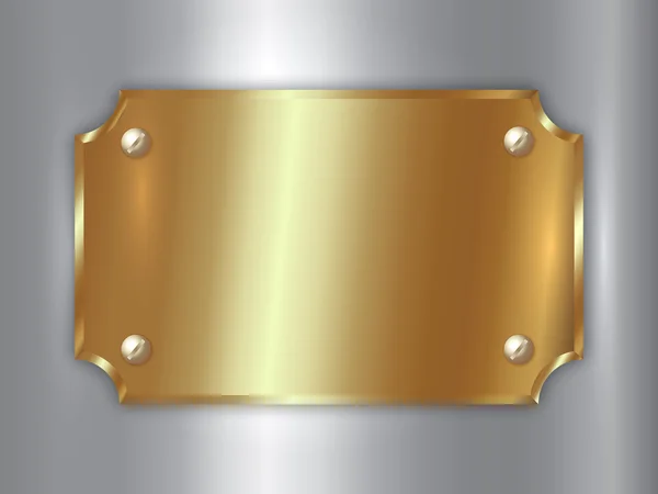 Vektör soyut değerli metal Altın Ödülü plaka
