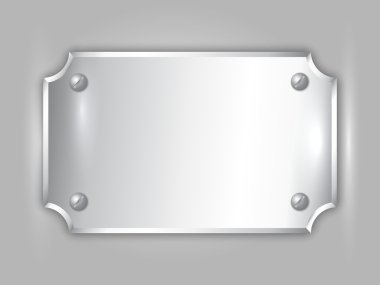 Vektör soyut değerli metal gümüş Ödülü plaka