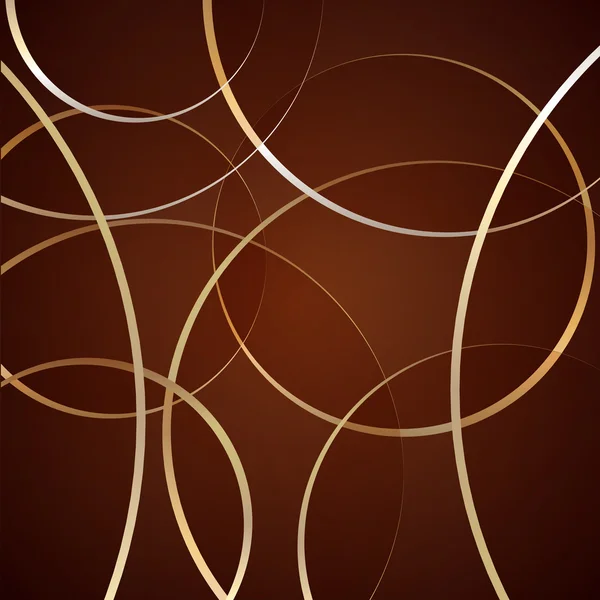 Vecteur abstrait fond rouge foncé avec des cercles d'or — Image vectorielle