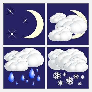 Vektör soyut gece hava resim ayarlama