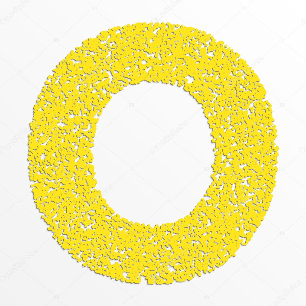 Vector Multi Color Alphabet With Grain Texture Letter O