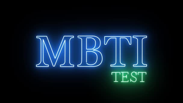 Mbti Testi Myers Briggs Tipi Belirteci Psikolojik Test Sistemi Canlandırılmış — Stok video