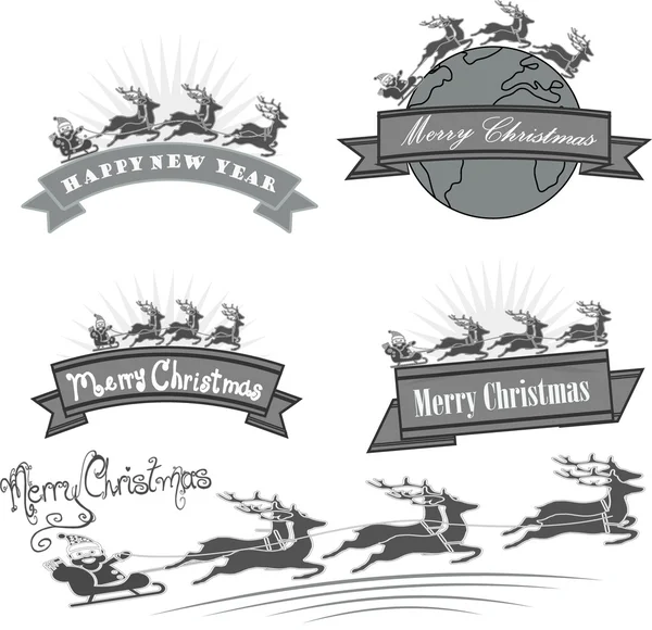 Merry christmas and happy new year vector — Stock Vector