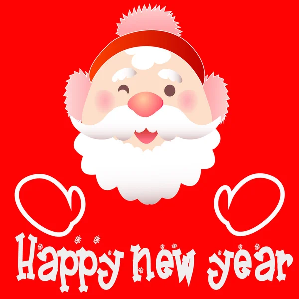 Postcard of Santa Claus for the new year — Stock Vector