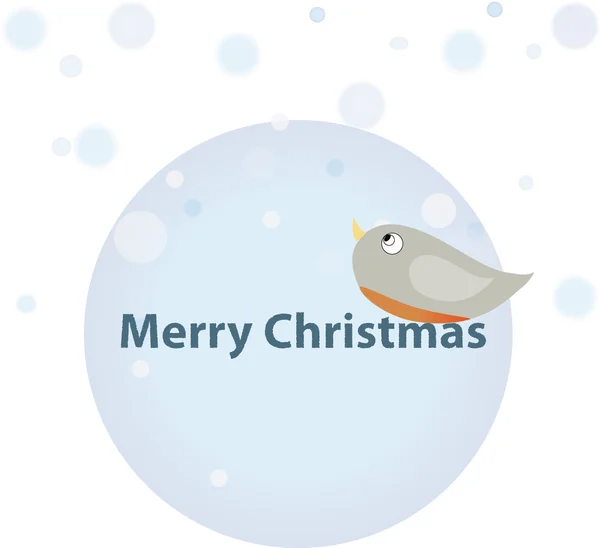 Feliz pájaro de Navidad — Vector de stock