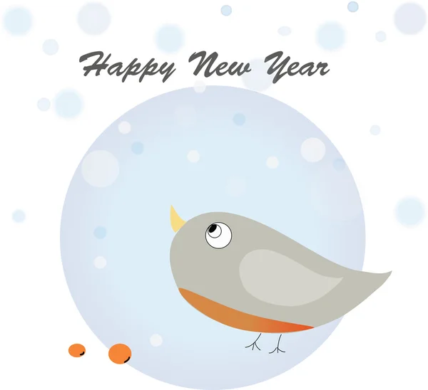 Winter bird — Stock Vector