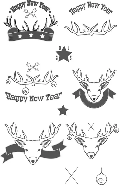 Deer logo vintage — Stock Vector