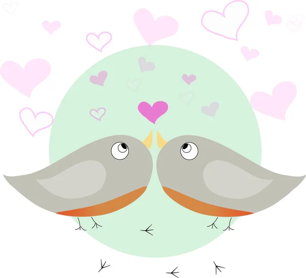 Amore per gli uccelli — Vettoriale Stock