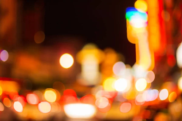 Urban bokeh light blurred lights Abstract background in the city.