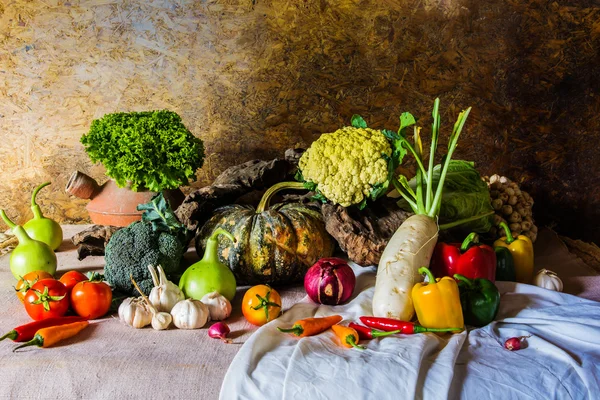 Still life  Vegetables, Herbs and Fruit. - Stock-foto
