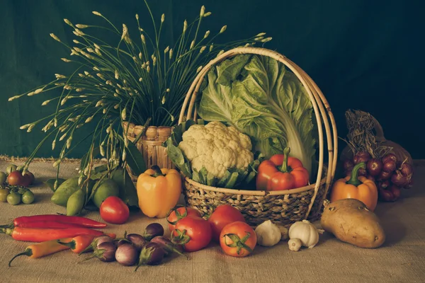 Nature morte Verdure, Erbe e Frutta . — Foto Stock