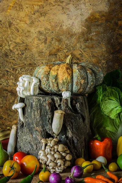 Zátiší zeleniny, bylin a ovoce — Stock fotografie