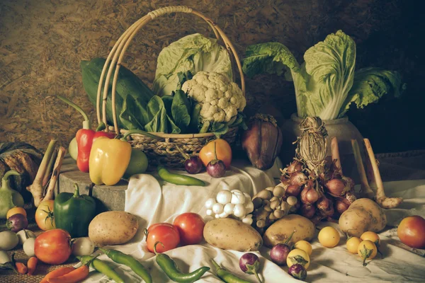 Nature morte Verdure, Erbe e Frutta — Foto Stock