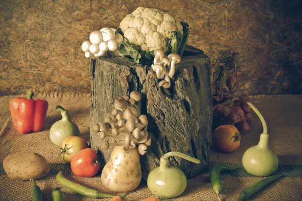 静物蔬菜、 香草和水果 — 图库照片