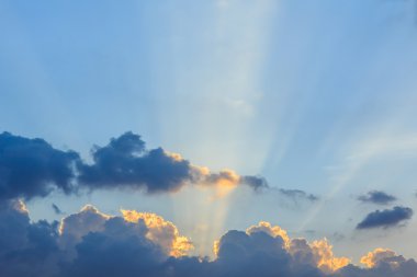 bulutlar gökyüzü günbatımı ile 