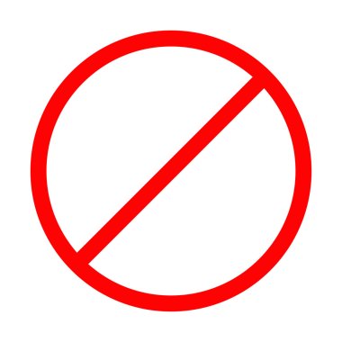 Red round stop sign clipart