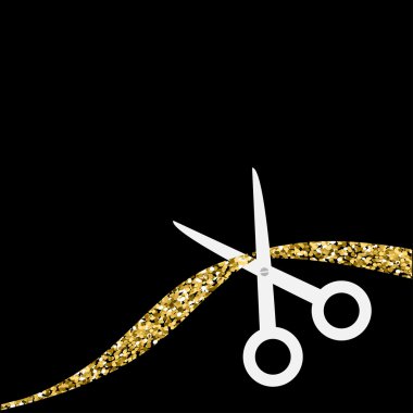Scissors cut ribbon clipart