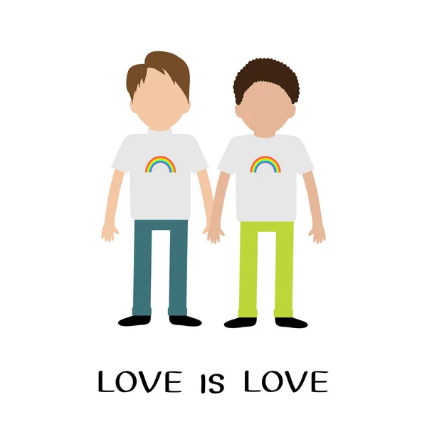 LGBT Gay familie — Stockvector