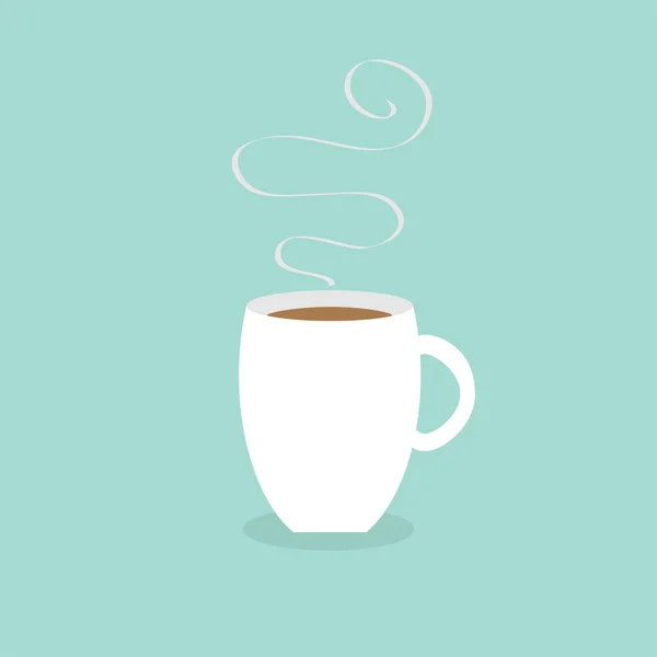 Taza de café taza con vapor de humo — Vector de stock