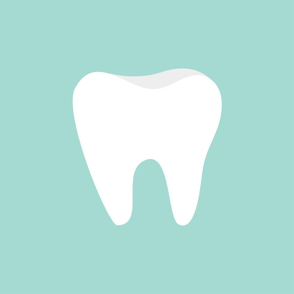 Tooth icon. Oral dental hygiene.