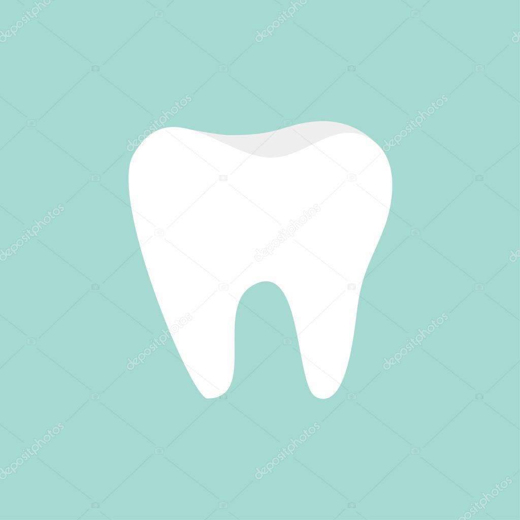 Tooth icon. Oral dental hygiene.