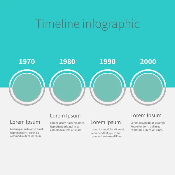 Cuatro pasos Cronología Infografía — Vector de stock