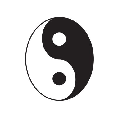 Yin yang işareti simgesi.