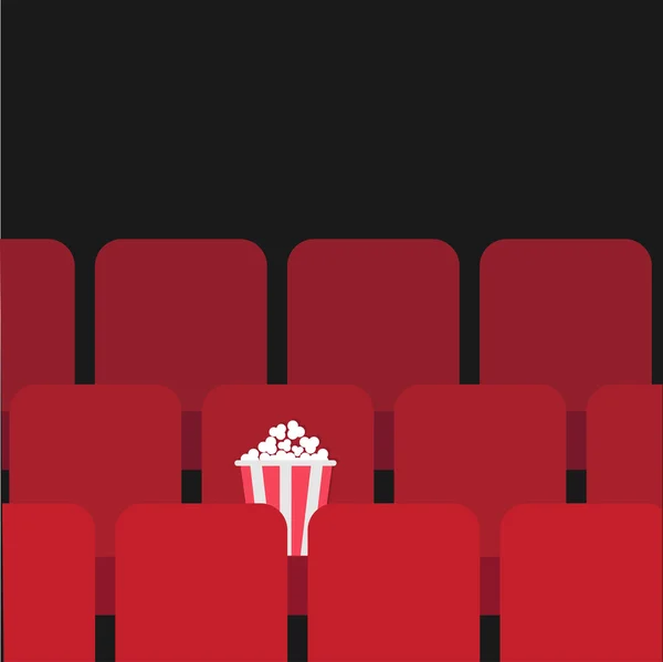 红色座位上爆米花盒 — 图库矢量图片