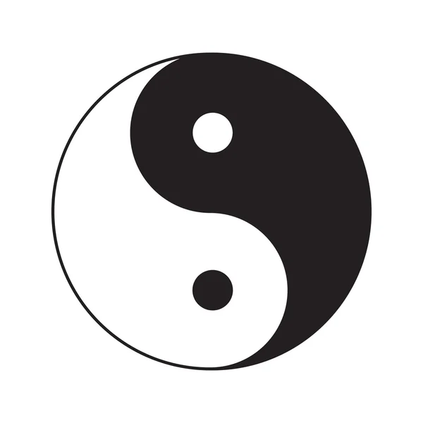 Yin yang düz simgesi imágenes de stock de arte vectorial | Depositphotos